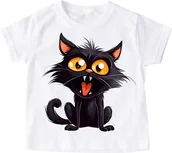 Koszulki dla dziewczynek - Koszulka z kotem kotek15 - miniaturka - grafika 1