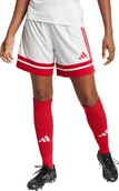 Spodnie sportowe damskie - Adidas Spodenki damskie adidas Squadra 25 biało-czerwone JJ0020 XS - miniaturka - grafika 1