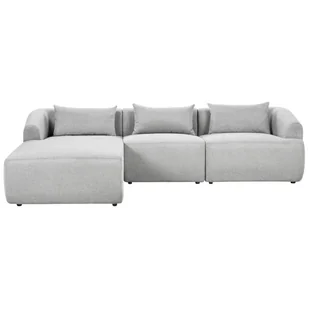 BELIANI Narożnik prawostronny 3-osobowy szary tapicerowany sofa narożna dodatkowe poduszki minimalistyczny styl - Narożniki BELIANI Narożnik prawostronny 3-osobowy szary tapicerowany sofa narożna dodatkowe poduszki minimalistyczny styl - Narożniki - miniaturka - grafika 1