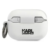 Akcesoria do słuchawek - Apple KARL LAGERFELD Karl Lagerfeld Silicone Ikonik etui na AirPods Pro biały KF000548 - miniaturka - grafika 1