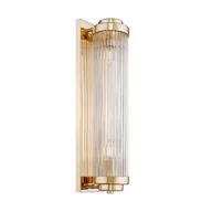 Lampy ścienne - Zuma Line Sergio kinkiet 2x60W złoty/szkło przezroczyste W0528-02M-F7AC - miniaturka - grafika 1