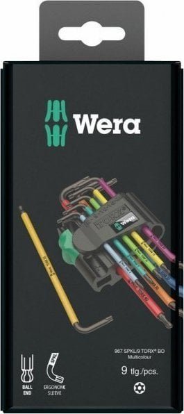 Wera WERA 967/9 TX BO SB L-key set, Blacklaser
