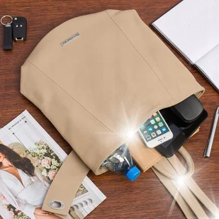 Skórzany plecak damski elegancki z zapięciem Beltimore beżowy T54 - Torebki damskie Skórzany plecak damski elegancki z zapięciem Beltimore beżowy T54 - Torebki damskie - miniaturka - grafika 1