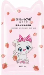 Maska pielęgnująca dłonie w postaci nasączonych rękawiczek z ekstraktem z truskawek, SERSANLOVE Strawberry Moisturizing Hand Mask - Kremy i maski do rąk - miniaturka - grafika 1