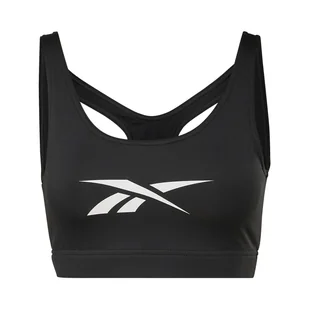 Damski Stanik sportowy REEBOK WOR NEW BIG LOGO BRA HH8079 – Czarny - Biustonosze - miniaturka - grafika 1
