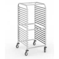 Wózki na żywność - B2B Partner Wózek ze stali nierdzewnej na pojemniki gastronomiczne, 10 poziomów, GN 2/1, 1350x590x670 mm 434080 - miniaturka - grafika 1