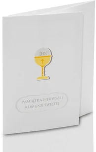 Mini-Album Komunijny TS kielich - zestaw: 2 zdjęcia 15x21 plus zakładka - Pamiątka Pierwszej Komunii Świętej - miniaturka - grafika 1