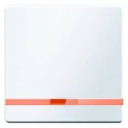Q. Klawisz z pomarańczową soczewką biały Berker - Gniazdka elektryczne - miniaturka - grafika 1