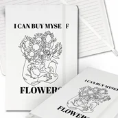 Notesy i bloczki - Notes Biały A5 Bullet Journal FLOWERS Top Wzory - miniaturka - grafika 1