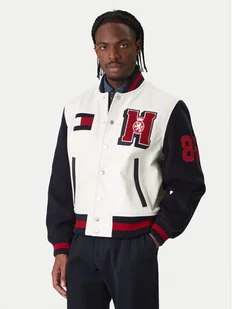 Tommy Hilfiger Kurtka bomber Varsity MW0MW41866 Écru Regular Fit - Kurtki męskie - miniaturka - grafika 1