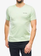 Koszulki i topy damskie - Koszulka szybkoschnąca Columbia Kwick Hike Back Graphic S/S Tee - sage leaf heather/moonscape - miniaturka - grafika 1