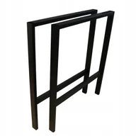 Meble modułowe i akcesoria - Nogi metalowe Do stołu Loft Industrial czarne A 60x72 cm Profil 4x2cm 2 szt - miniaturka - grafika 1