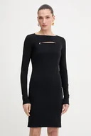 Sukienki - Patrizia Pepe sukienka kolor czarny mini dopasowana 8A1496 J129 - miniaturka - grafika 1