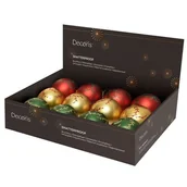 Bombki - Bombka plastikowa dekorowana mix 3 kolorów - miniaturka - grafika 1