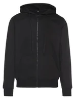 Bluzy męskie - Męska ocieplana bluza dresowa z kapturem rozpinana na zamek suwak XL czarna - miniaturka - grafika 1