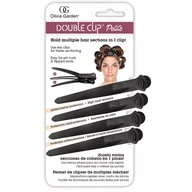 Ozdoby do włosów - Olivia Garden Double Clip Petite | Podwójne klipsy do włosów 4 szt. (małe, czarne) - miniaturka - grafika 1