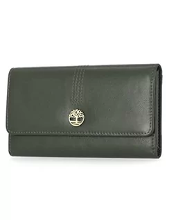 Portfele - Timberland Damski skórzany portfel z klapką RFID, Liść winogron, One Size - grafika 1