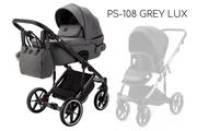 Wózki dziecięce - ADAMEX LUMI AIR LUX 2w1 PS-108 Grey LUX - miniaturka - grafika 1