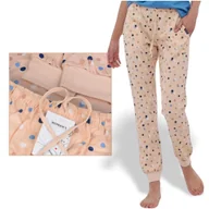 Piżamy damskie - CORNETTE Spodnie Pi��amowe Damskie 909/03 Bawe��niane Be��owe Rozmiar XXL - miniaturka - grafika 1