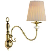 Lampy ścienne - Amplex Kinkiet LAMPA ścienna LILOSA 261 angielska OPRAWA abażurowa plisowana złota biała 261 - miniaturka - grafika 1