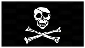 Flagi i akcesoria - FOSTEX - Flaga - 90x150cm - Pirate Flag - miniaturka - grafika 1