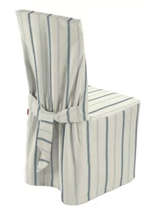 Dekoria Sukienka na krzesło ecru tło niebieskie paski 45 × 94 cm Avinon 580-129-66 - Pokrowce na meble - miniaturka - grafika 1