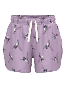 NAME IT Szorty sportowe 13217262 Fioletowy Regular Fit - Spodenki damskie - miniaturka - grafika 1