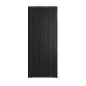 Drzwi wewnętrzne - Artens Drzwi harmonijkowe przesuwne 85x205 cm czarne - miniaturka - grafika 1