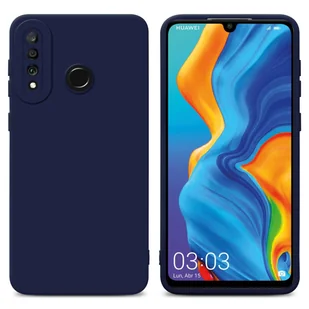 Pokrowiec Etui Do Huawei P30 LITE w FLUID CIEMNONIEBIESKI TPU Silikonowe Obudowa Ochronny Case Cover Cadorabo - Etui i futerały do telefonów - miniaturka - grafika 1