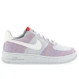 Buty dla dziewczynek - Buty Nike Air Force 1 Crater Flyknit DH3375-002 - szare - grafika 1