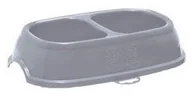 Miski dla psów - ZOLUX Miska antypoślizgowa podwójna dla psa BREAK 11 0,4l x 2 szara - miniaturka - grafika 1