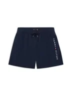 Spodenki damskie - Tommy Hilfiger Szorty kąpielowe Original Logo Embroidery UB0UB00589 Granatowy Regular Fit - miniaturka - grafika 1