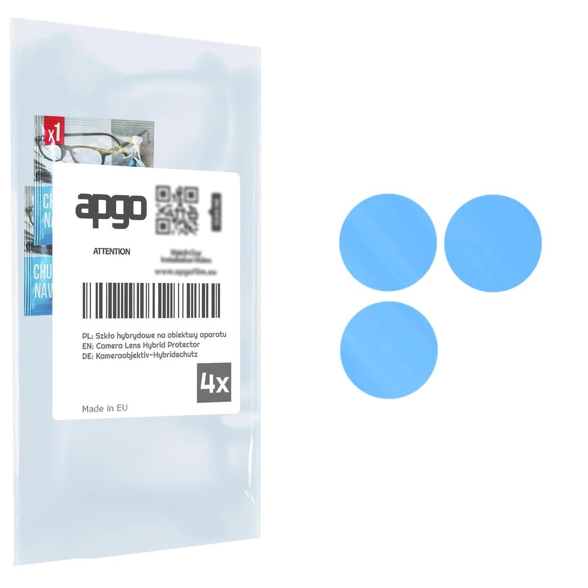 4x Szkło hybrydowe na aparat obiektyw kamerę 9H do OnePlus Ace 3 Pro - apgo hybrid Camera Lens Protector