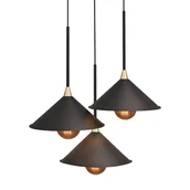 Lampy sufitowe - Potrójna lampa wisząca Merto 5066 Shilo metalowa do kuchni czarna - miniaturka - grafika 1