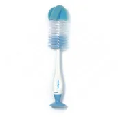 Akcesoria do karmienia - Babyono Szczotka Do Butelek I Smoczków Z Przyssawką Chowana Mini Szczotka Niebieska - miniaturka - grafika 1