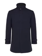 Płaszcze męskie - SELETED HOMME Slhreuben Wool Coat Noos męski krótki płaszcz, niebieski, S - miniaturka - grafika 1
