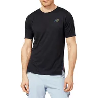 Koszulki sportowe męskie - Koszulka New Balance MT23281BK - czarna - miniaturka - grafika 1