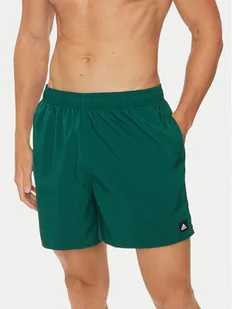 adidas Szorty kąpielowe Solid CLX IX7582 Zielony Regular Fit - Kąpielówki męskie - miniaturka - grafika 1