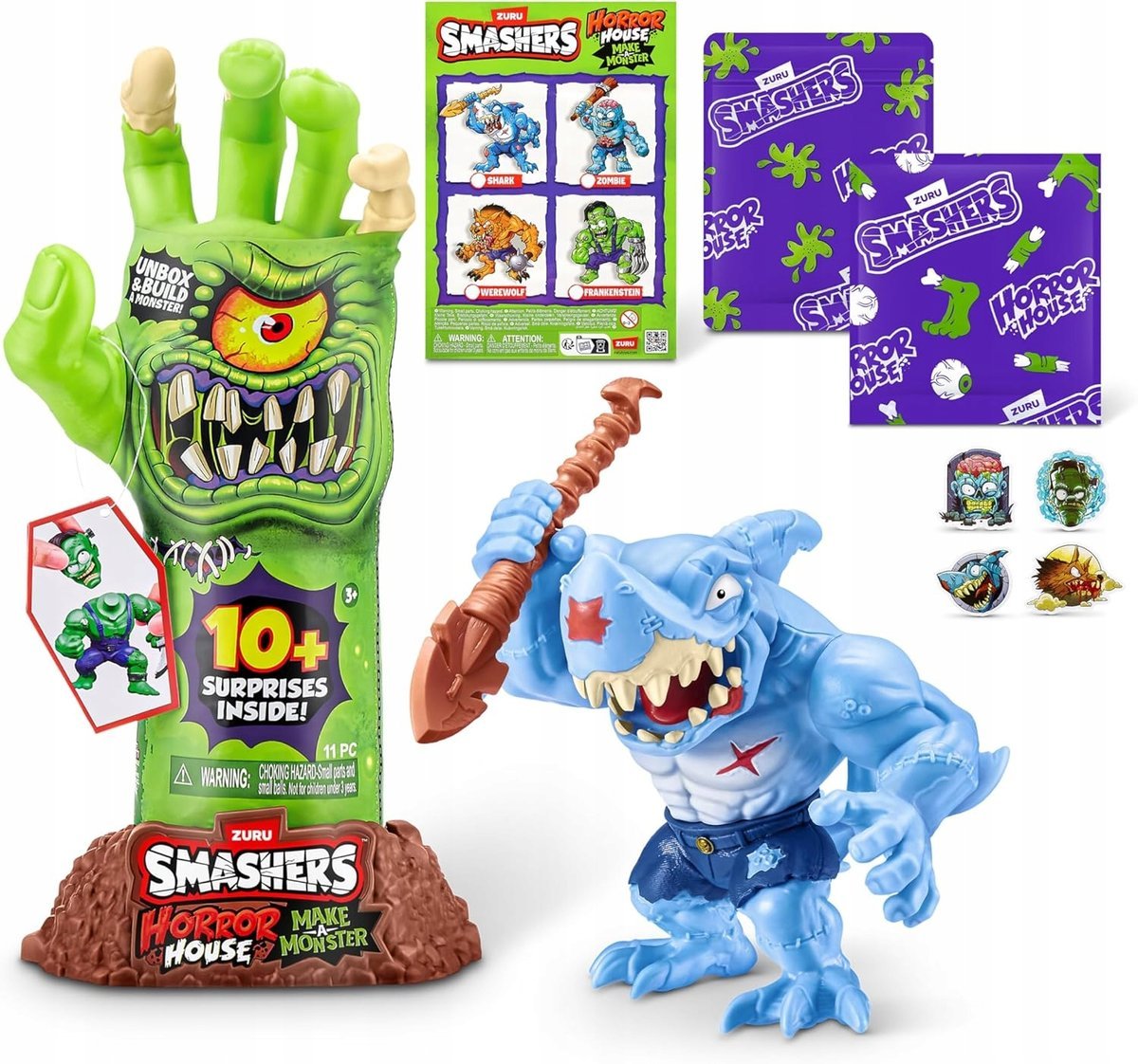 ZURU SMASHERS HORROR HOUSE Make a Monster Rekin Shark Seria 1