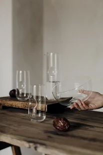 SENSU / Karafka + 2 szklanki + 1 miska - Miski i półmiski - miniaturka - grafika 1