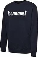 Bluzy męskie - Hummel HMLGO bluza męska z logo Cotton, niebieski, l - miniaturka - grafika 1
