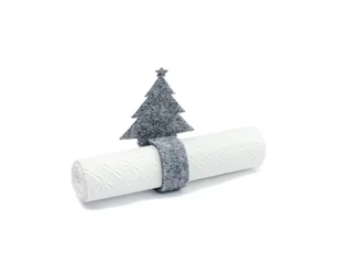 Serwetnik ze wzorem świątecznym - Choinka - 21 cm - 1 szt. - Dekoracja stołu - miniaturka - grafika 1