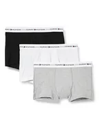 Spodenki damskie - Tommy Hilfiger Trunk 3p Bokserki (szorty) Mężczyźni, Grey Heather/Black/White, M - miniaturka - grafika 1