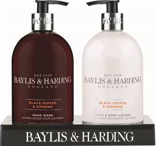 Baylis & Harding Signature Mens Black Pepper & Ginseng 2 Bot - Zestaw mydło i krem do rąk 1000 ml - Zestawy kosmetyków damskich - miniaturka - grafika 1