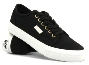 Trampki damskie przed kostkę - Lee Cooper LCW-24-31-2202, czarne - Trampki damskie - miniaturka - grafika 1