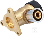 Łączniki, trójniki, kształtki - Kolano ścienne mosiężne z uszami GW ultraPRESS - 16 Rp1/2" L = 41 mm - miniaturka - grafika 1