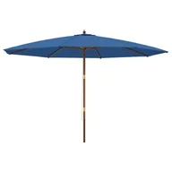 Parasole ogrodowe - Parasol ogrodowy na drewnianym słupku, lazurowy, 400x273 cm Lumarko - miniaturka - grafika 1