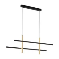 Lampy sufitowe - Paul Neuhaus Designerska lampa wisząca czarna ze złotem  ze ściemnianą diodą LED - Joy - miniaturka - grafika 1