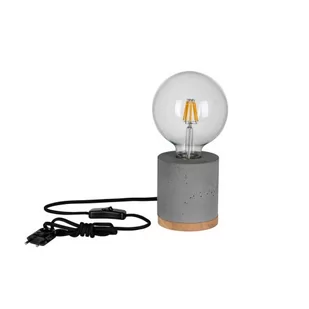 Britop Stojąca LAMPA stołowa CESAR 88992174 betonowa  stojąca szara drewno 88992174 - Lampy stojące - miniaturka - grafika 1