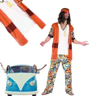 Stroje karnawałowe - Strój Kostium Hipisa Dzieci Kwiatów Lata 60 70 Hipis Xxl - miniaturka - grafika 1